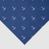 いかりオンネイビーブルー背景航海のテーマ 薄葉紙 (詳細)