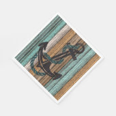 いかりオンヴィンテージ風化木板パターン スタンダードランチョンナプキン (角)