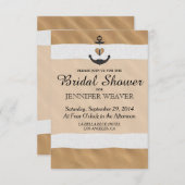 いかりオン航海のビーチ砂及びホワイトリボン 招待状 (正面/裏面)