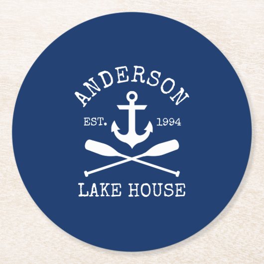 いかりオ航海のアーズネイビーブルーファミリーレイクハウス ラウンドペーパーコースター (正面)