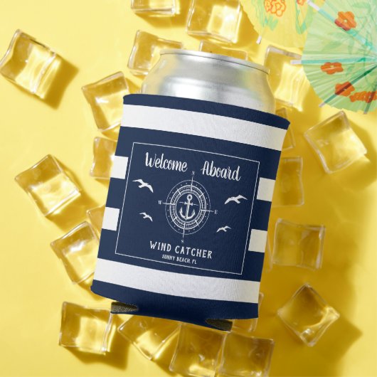 いかりカスタムボート名ウェルカムクアボードカッコいい 缶クーラー (インサイチュ 夏)