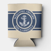 いかりカスタムボート名ホワイトボードベージュ 缶クーラー (正面)