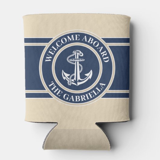 いかりカスタムボート名ホワイトボードベージュ 缶クーラー (裏面)