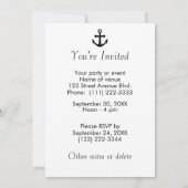 いかりカームアンドセイルオン航海の 招待状 (裏面)