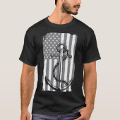 いかりキャプテンセーリングアメリカ国旗Maritime USA H Tシャツ (正面)