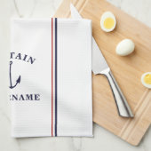 いかりキャプテン航海のユアの名前キッチンタオル キッチンタオル (四つ折り)