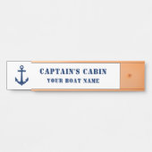 いかりクラシックキャプテンズキャビン&ボートネームホワイト サインプレート (正面)