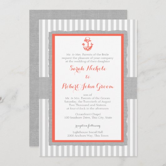 いかりグストライプレイ結婚ズ 招待状 (正面/裏面)