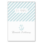 いかりグレー航海のシーティングカード テーブルナンバー (正面)