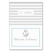 いかりグレー航海のシーティングカード テーブルナンバー (正面)