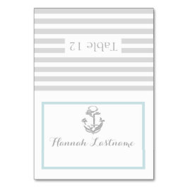 いかりグレー航海のシーティングカード テーブルナンバー