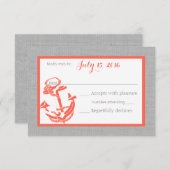 いかりサンゴ及び灰色応答カード 出欠カード (正面/裏面)