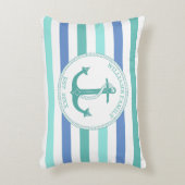 いかりシーフ航海のオームストライプファミリーモノグラム アクセントクッション (正面(垂直))