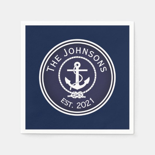 いかりシ航海のール スタンダードカクテルナプキン (正面)