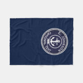 いかりシ航海のール フリースブランケット (正面(横))