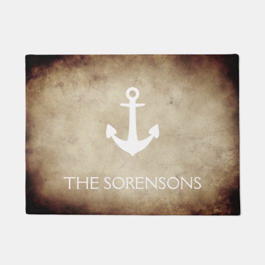 いかりスクロール姓の玄関マット ドアマット (正面)