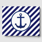 いかりスタンプと対角線のストライプカスタム ゲストブック (裏面)