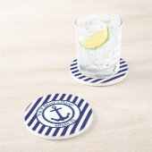 いかりスタンプと対角線のストライプカスタム コースター (側面)