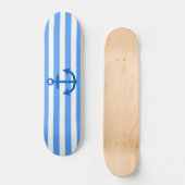 いかりストライプズブルー&ホワイト スケートボード (正面)