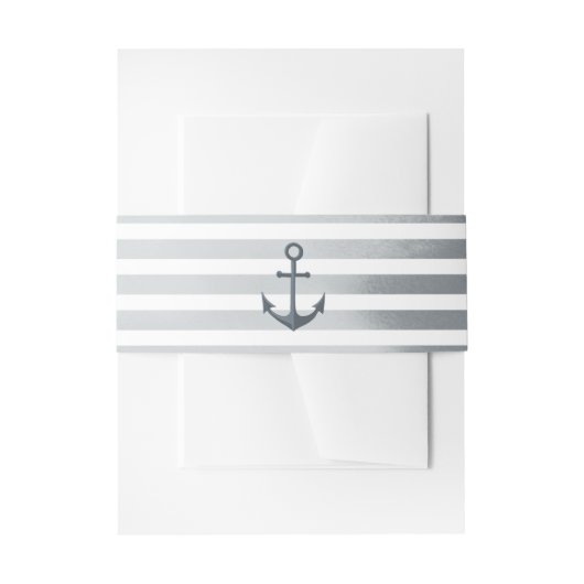 いかりストライプ航海の結婚式招待状 招待状ベリーバンド (正面例)