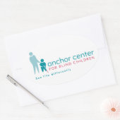 いかりセンターロゴデザイン 楕円形シール (封筒)