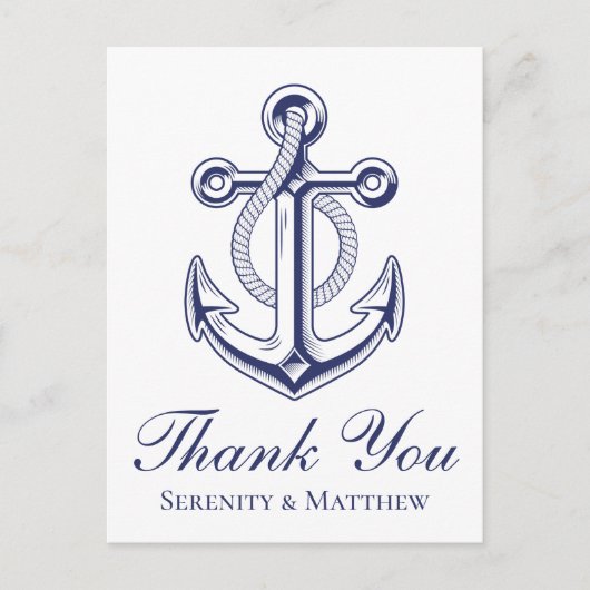 いかりセーラーネイビー航海のブ結婚ルーズ ポストカード (正面)