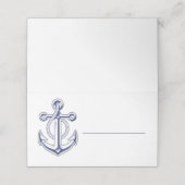 いかりセーラー海ネイビー航海のブル結婚ズ プレイスカード (外部開封)