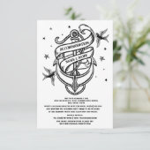 いかりタトゥーアコモデーションウェディングカード エンクロージャーカード (スタンド正面)