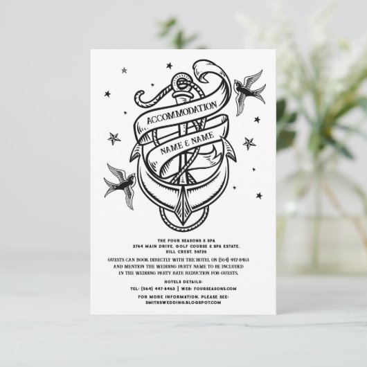 いかりタトゥーアコモデーションウェディングカード エンクロージャーカード (スタンド正面)