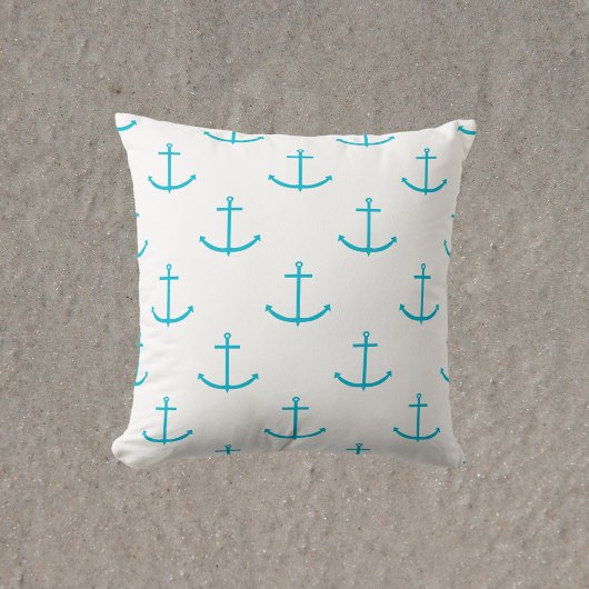 いかりターコイズパターン クッション