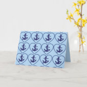 いかりチェーンハートのグリーティングカード カード (黄色い花)