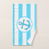 いかりデザインブストライプのルー バスタオルセット (ハンドタオル)