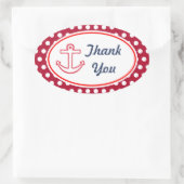 いかりドットサンキューステッカー 楕円形シール (バッグ)