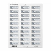 いかりネイビーブルーとグレージグザグザグ ラベル (フルシート)