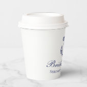 いかりネイビーブルーエレガント航海のブライダルシャワー 紙コップ (正面)