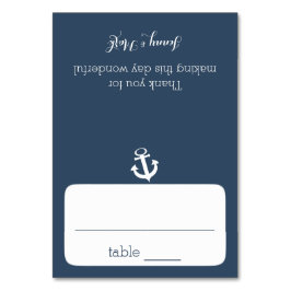 いかりネイビーブルーシーティングカード テーブルナンバー