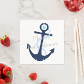 いかりネイビ航海のー男の赤ちゃんシャワーナプキン スタンダードカクテルナプキン (インサイチュ)