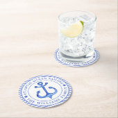 いかりネイ航海のビーブルストライプのー ラウンドペーパーコースター (インサイチュ)