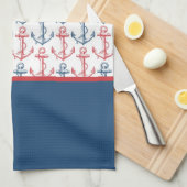 いかりパターン キッチンタオル (四つ折り)