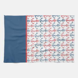 いかりパターン キッチンタオル