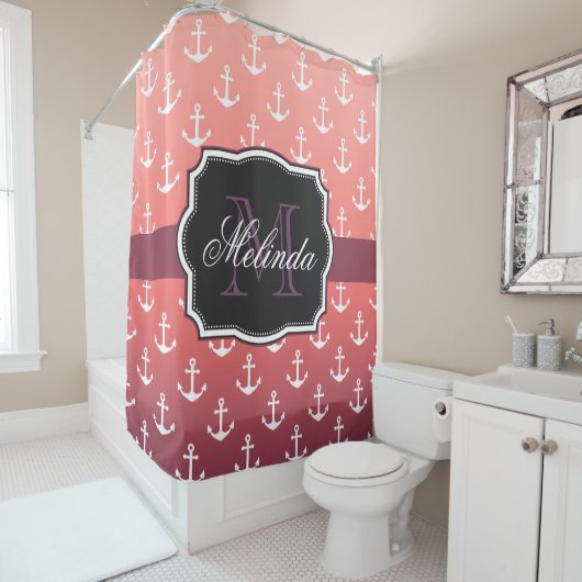 いかりパターン シャワーカーテン (インサイチュ)