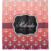 いかりパターン シャワーカーテン (正面)