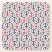 いかりパターン スクエアペーパーコースター (正面)