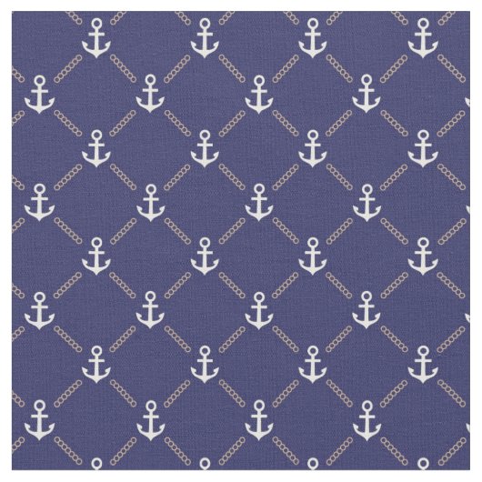 いかりパターン ファブリック (クローズアップ)