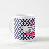 いかりパーソナライズされたこのコーヒーは先生 コーヒーマグカップ (正面左)