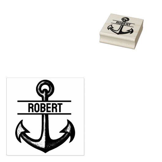 いかりパーソナライズされたゴム印名前をカスタムする ラバースタンプ (押印)