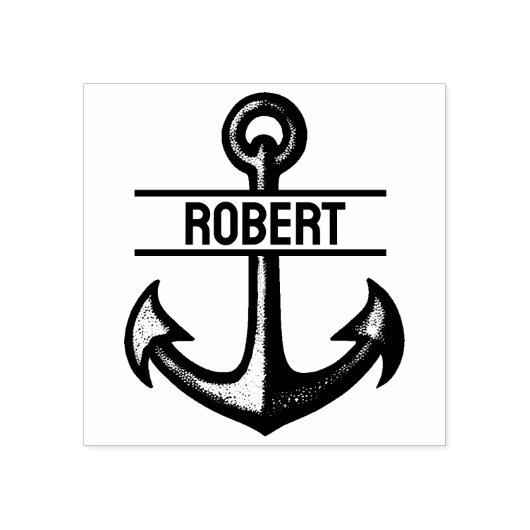 いかりパーソナライズされたゴム印名前をカスタムする ラバースタンプ (インプリント)