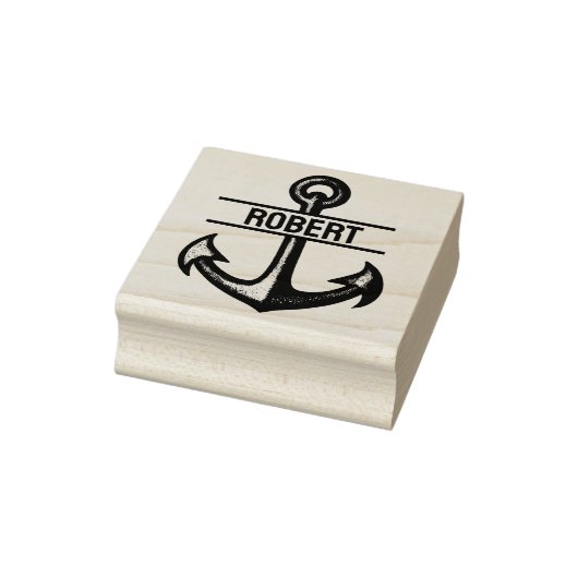 いかりパーソナライズされたゴム印名前をカスタムする ラバースタンプ (スタンプ)