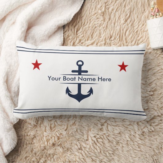 いかりパーソナライズされた枕 ランバークッション (ブランケット)