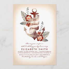 いかりビーチ熱航海の帯誕生日パーティー 招待状